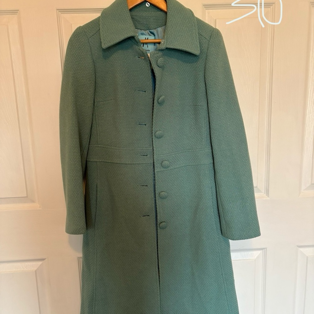 Vintage Marciano Teal Tweed Button Down Coat